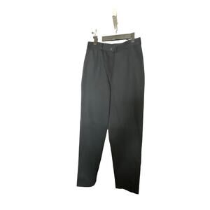 L.L. Bean Trousers Pants 10 TALL Womens Black High Waist Office Work Business